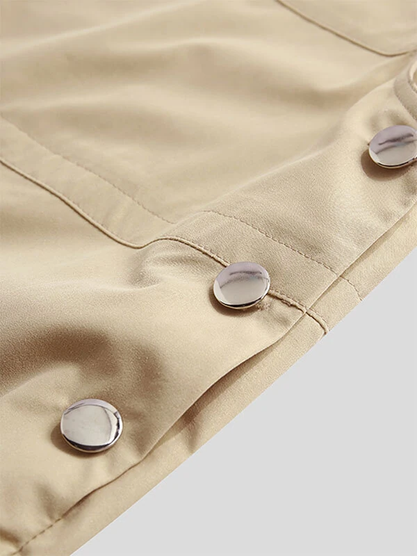 (image for) INCERUN Men Bib Pants Solid Color Jumpsuits Multi Pockets Casual Suspenders Cargo Overalls Fashion Men Jumpsuit S-5XL